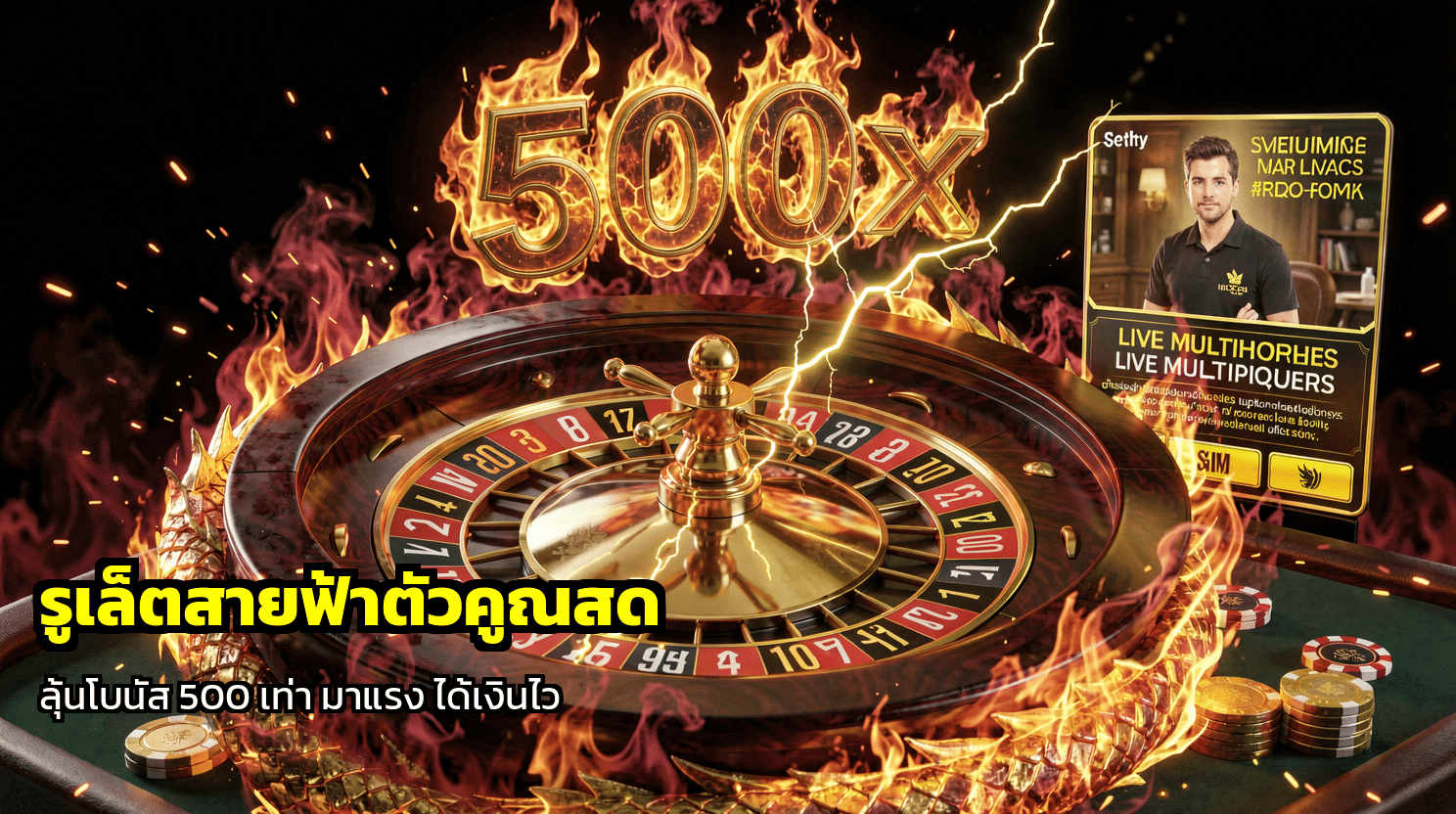 รูเล็ตสายฟ้าตัวคูณสด