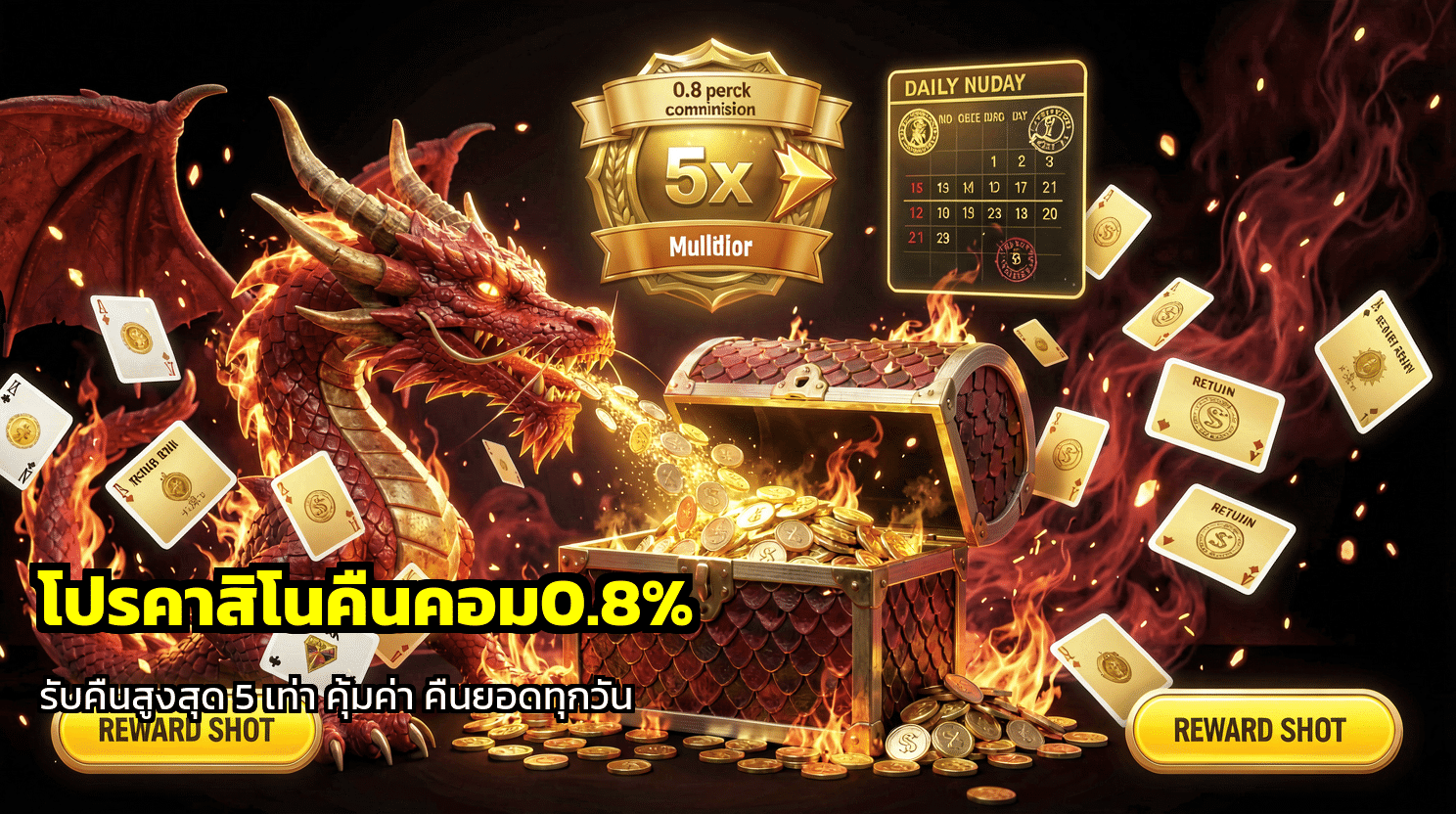 โปรคาสิโนคืนคอม0.8%